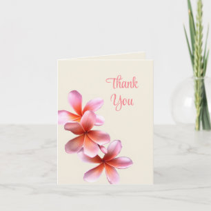 Rosa Plumeria Hochzeit Danke Notiz für jeden Anlas