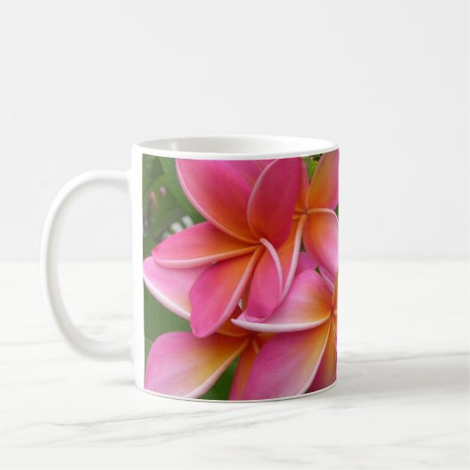 Rosa Plumeria Kaffeetasse (Links)
