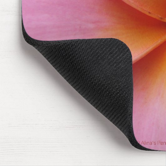 Rosa Plumeria Mousepad (Ecke)