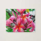 Rosa Plumeria- oder Frangipani-Blume Puzzle (Horizontal)
