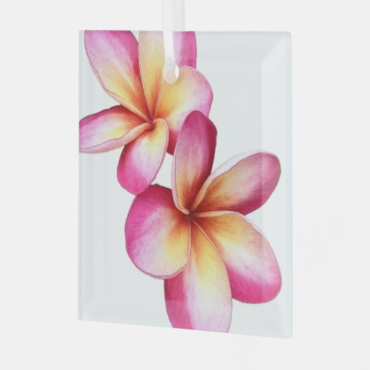 Rosa Plumeria Ornament (Vorderseite links)