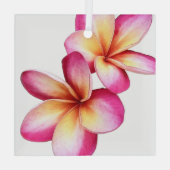 Rosa Plumeria Ornament (Rückseite)