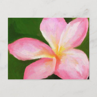 Rosa Plumeria Postkarte