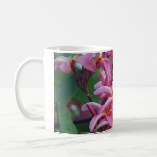 Rosa Plumeria-Tasse Kaffeetasse (Links)