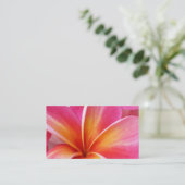 Rosa Plumeriafrangipani-Hawaii-Blumen-Hawaiianer Visitenkarte (Stehend Vorderseite)