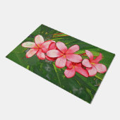 Rosa Plumerias Fußmatte (Schrägansicht)