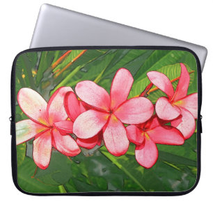 Rosa Plumerias Laptopschutzhülle