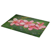 Rosa Plumerias Schneidebrett (Ecke)