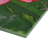 Rosa Plumerias Schneidebrett (Ecke)