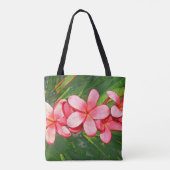 Rosa Plumerias Tasche (Rückseite)