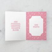 Rosa Poinsettia-kundenspezifischer Karte (Innenseite)