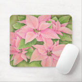 Rosa Poinsettia Mousepad (Mit Mouse)