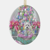 Rosa Poinsettias Keramikornament (Rechts)