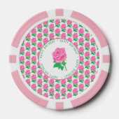 Rosa Poker Chips zum Geburtstag (Vorderseite)