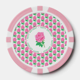 Rosa Poker Chips zum Geburtstag