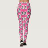 Rosa Polarbär-Musterdesign Leggings (Rückseite)