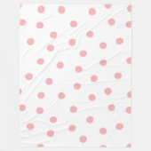 Rosa Polka Delight Fleecedecke (Vorderseite)