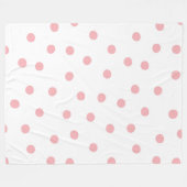 Rosa Polka Delight Fleecedecke (Vorderseite (Horizontal))