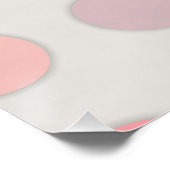 Rosa Polka Dot Abstrakt auf Weich Grau Poster (Ecke)