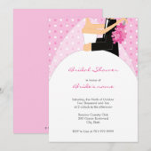Rosa Polka Dot Bridal Dusche Einladungen (Vorne/Hinten)