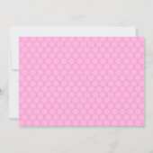 Rosa Polka Dot Butterfly Geburtstag Einladung (Rückseite)