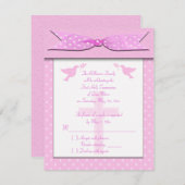 Rosa Polka Dot First Holy Communy RSVP Card Einladung (Vorne/Hinten)