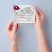 Rosa Polka Dot Lips Instruktion Flyer (Gruppe)