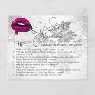Rosa Polka Dot Lips Instruktion Flyer