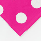 Rosa Polka Dot Logo Fleece Blankon (Ecke)