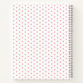 Rosa Polka Dot Personalisiertes Rezept Buch (Rückseite)