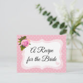 Rosa Polka Dot Rezept Karte (Stehend Vorderseite)