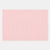 Rosa Polka Dot weich Streifen und fest Geschenkpapier Set (Vorderseite 2)