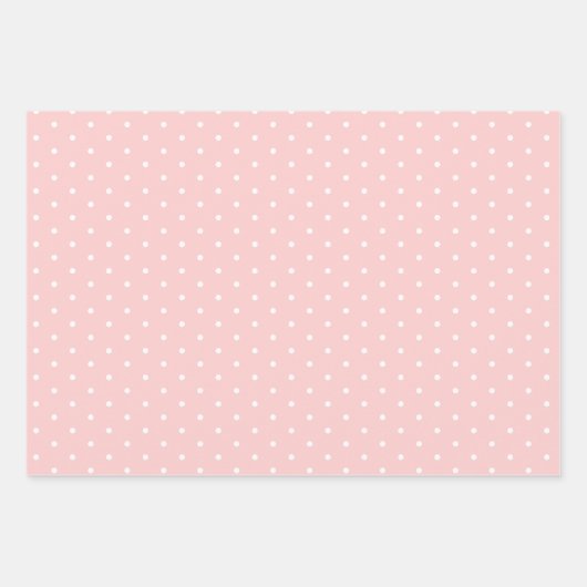 Rosa Polka Dot weich Streifen und fest Geschenkpapier Set (Vorderseite 2)
