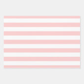 Rosa Polka Dot weich Streifen und fest Geschenkpapier Set (Vorderseite)