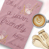 Rosa Polka dotiert garnfreundliche Zuhause Geschirrtuch