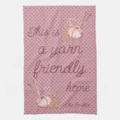 Rosa Polka dotiert garnfreundliche Zuhause Geschirrtuch (Vertikal)