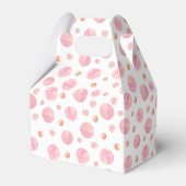 Rosa Polka dotiert personalisierte Gunst Geschenkschachtel (Rückseite)