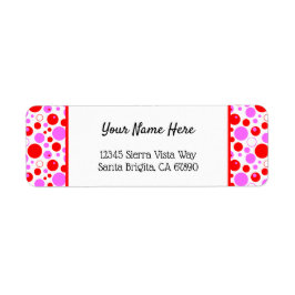 Rosa Polka Dots and Circles Editable Return