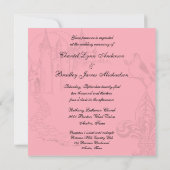 Rosa Polka Dots bedingungslose Liebe Hochzeitsreis Einladung (Rückseite)