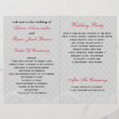 Rosa Polka dots Blumenbuch Hochzeitsprogramm (Rückseite)