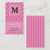 Rosa Polka-Mama-Karte Telefonnummerkarte (Vorne/Hinten)