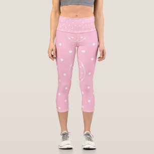 Rosa Polka-Parade Capri Leggings