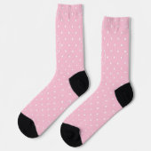 Rosa Polka-Parade Socken (Linkes Detail)