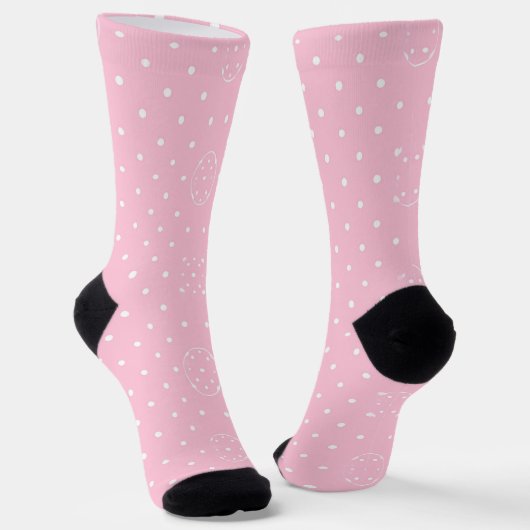 Rosa Polka-Parade Socken (Gewinkelt)