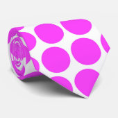 Rosa Polka-Punkt-Krawatte Krawatte (Gerollt)