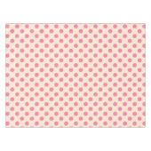 Rosa Polka-Punkte auf Sahne Tischdecke (Vorderseite (Horizontal))