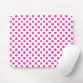 Rosa Polka-Punkte in weißem Mousepad (Mit Mouse)
