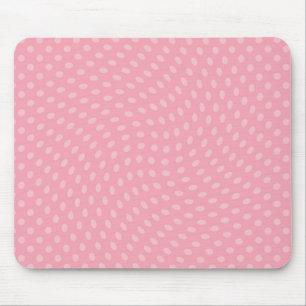 Rosa Polka-Punkte wirbeln Mousepad