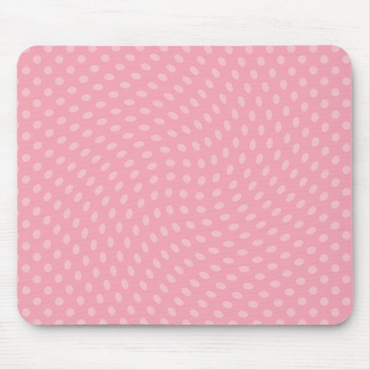 Rosa Polka-Punkte wirbeln Mousepad (Vorne)