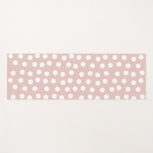 Rosa Polka-Punkte Yogamatte (Vorderseite (Horizontal))